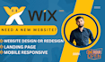 design, build, develop and redesign your wix website