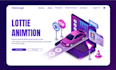 create  lottie and website animation and home page animation