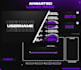 create animated liquid stream overlay pack purple style for twitch