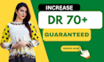 increase ahref domain rating dr 70 plus of your website