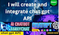 create and integrate chat gpt API
