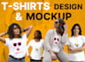 create tshirt mockup and design amazingly
