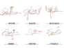 create a cute signature logo with fancy elements