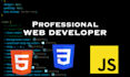 create a stunning website with HTML, CSS, and javascript