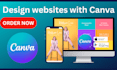 design amazing responsive canva website in canva make live