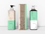 do minimalist cosmetics label,  lotion , luxury wine packaging design