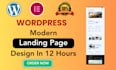 build a wordpress landing page using elementor in 12 hours