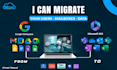 migrate your users, emails, data from google, imap to microsoft 365, no downtime