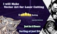 make vector line art for laser cutting, engraving, metal art