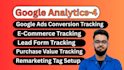 fix or setup google analytics4, ga4 ecommerce tracking, conversion tracking GTM