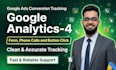 fix or setup google analytics4, ga4 ecommerce tracking, conversion tracking GTM