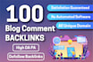 provide 100 unique blogcomments for your website ranking