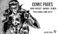 draw professional manga and comic pages in dark fantasy style