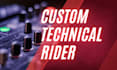 create a professional technical rider and stage plot for your band or show