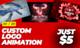 make custom 3d and 2d animated logo intro video