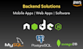 be node js developer for backend development of websites, software, mobile apps
