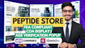 build research use fda compliant peptide website with processor integration