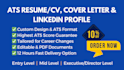 write professional ats  resume writing,  cover letter and  linkedin profile