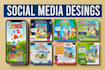 design social media post, flyer, banner and product images