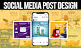 design professional post design for social media
