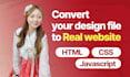 convert your design file to real website