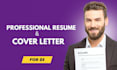write professional resume and cover letter for job seekers