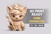 make cute chibi 3d character model ready for 3d printing