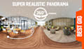 do gorgeous 360 panorama rendering for interior or exterior