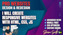 design redesign responsive website with html CSS java script