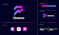 do gradient tech crypto app startup logo design