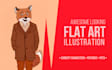 do an amazing flat art illustration