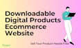 create digital downloads product selling ecommerce website