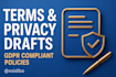 write customized tou and privacy policy for your website, app, or business