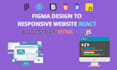 convert figma design to responsive website react bootstrap html css js