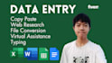 do data entry, web research, and typing jobs