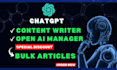 be your expert chat gpt content writer and trusted blog post open ai manager