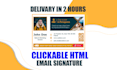 create clickable html email signature