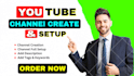 create and setup youtube channel