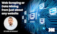 do web scraping or data mining from just about any website