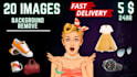 remove background and replace smart objects within 6 hours