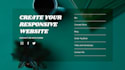 create a responsive javascript website using your design