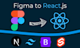 convert figma to react with next js and tailwind