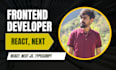 build modern frontend apps using react, next js and HTML