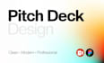 design a professional pitch deck for startups and businesses