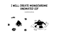 create simple monochrome animated gif