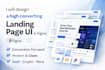 design a high converting landing page UI in figma