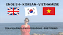 translate and create subtitles from english to vietnamese and korean