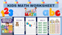 create high quality kids math worksheets