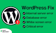 fix wordpress critical error, fatal error or any bugs