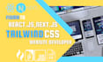 create a website using tailwindcss, react js, next js, figma